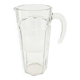 Grand pichet octogonal en verre épais 70's