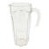 Grand pichet octogonal en verre épais 70's