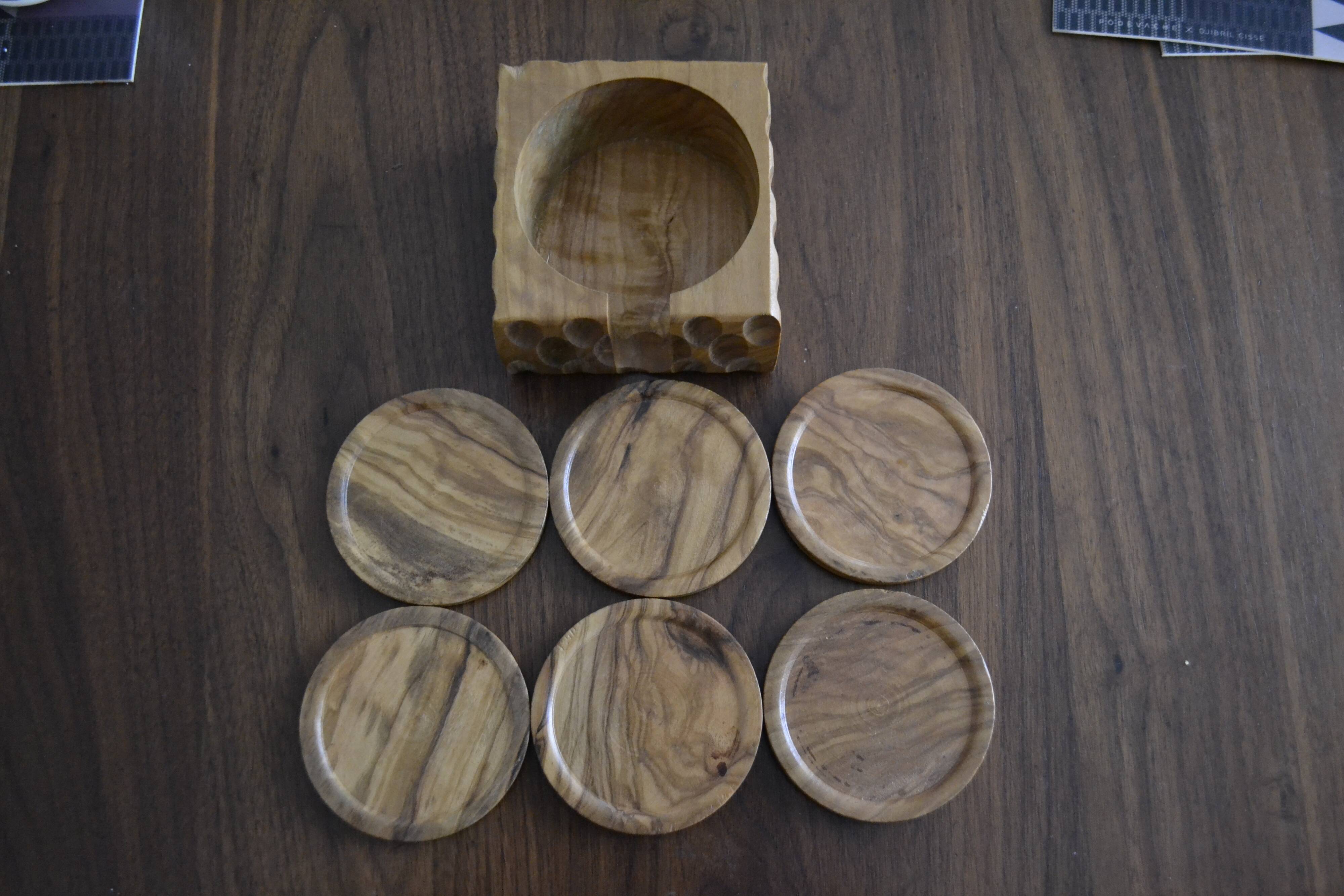 Wooden coaster lot
