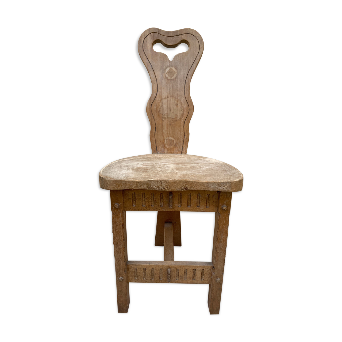 Wooden tripod chair from the 60s