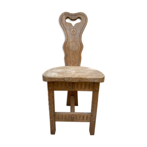 chaise tripode bois années