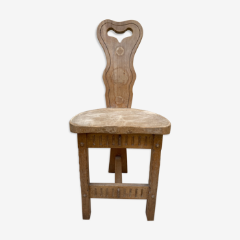 Wooden tripod chair from the 60s