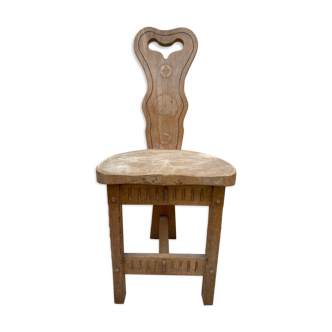Wooden tripod chair from the 60s