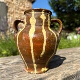 Ancient terracotta pottery jar