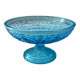 Antique glass bowl, pressed glass turquoise, 19th century