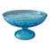 Antique glass bowl, pressed glass turquoise, 19th century