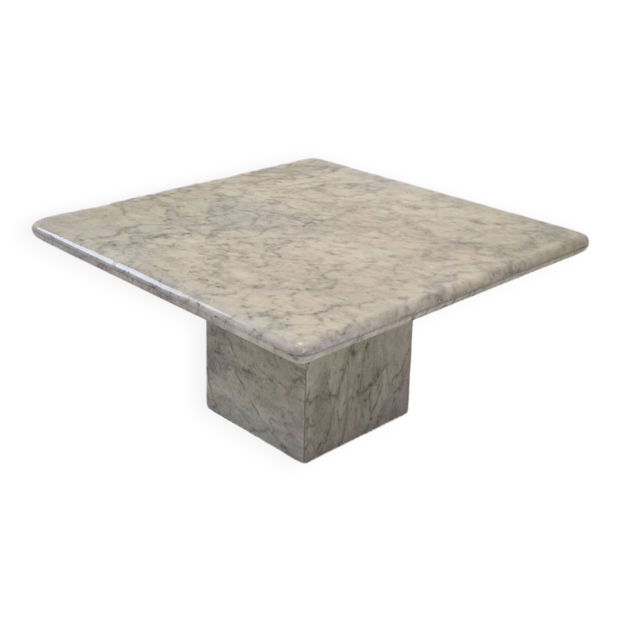 Italian Carrara Marble Coffee Table, 1980s