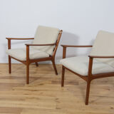 PJ112 Lounge Chairs by Ole Wanscher for Poul Jeppesens, 1960s, Set of 2