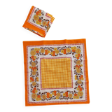 Set of 5 seventies table napkins