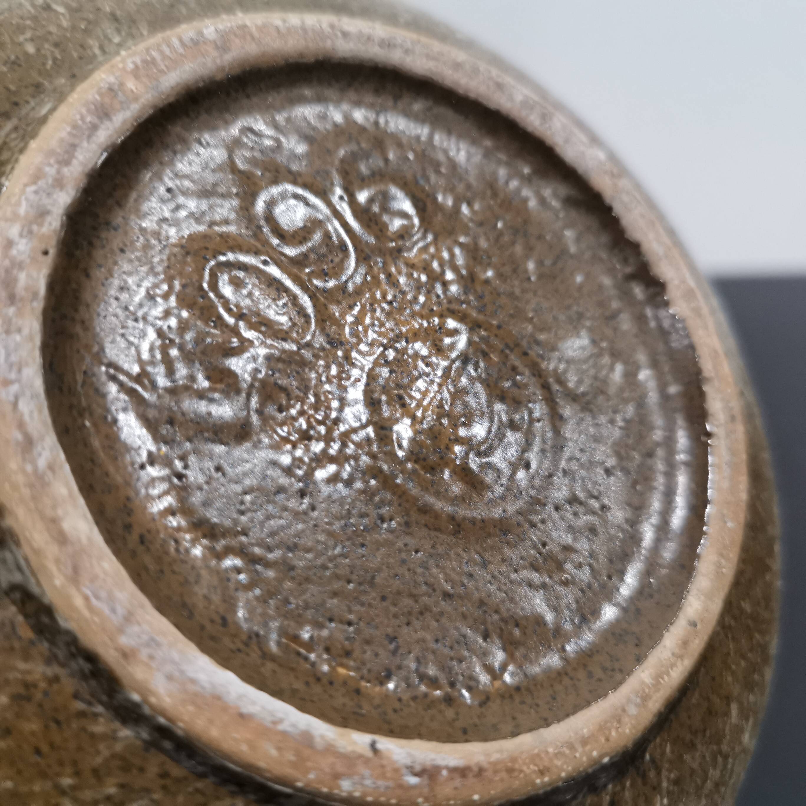 Vintage German ceramic handle vase from the 70s