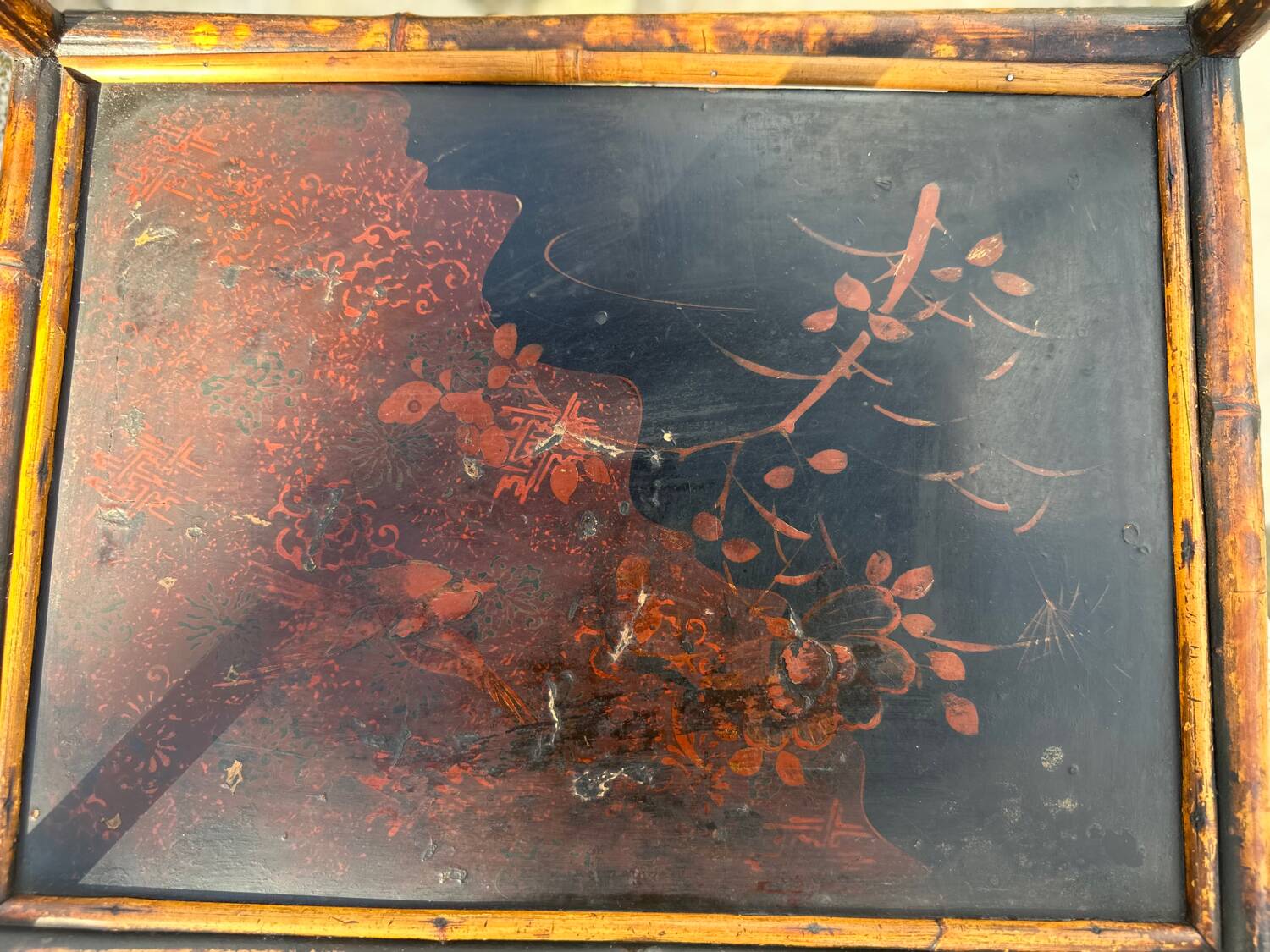 Natural Bamboo Magazine Racks, Stained, 19th Century Period