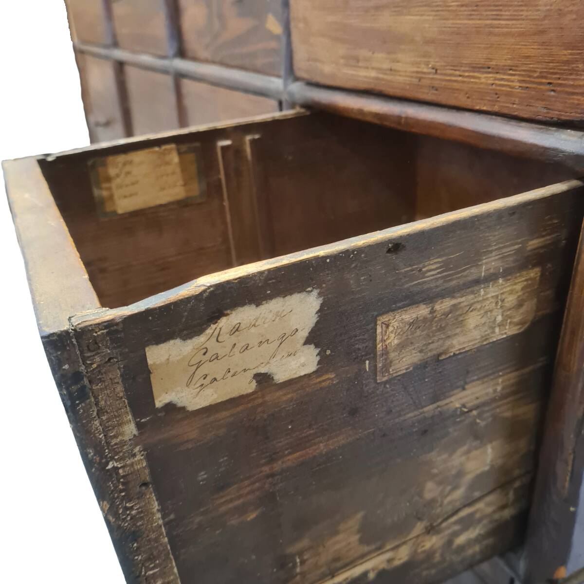 Armoire d'apothicaire hollandaise antique, vers 1900