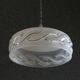 Antique pendant light in translucent grey clichy glass, molded - supplied with chrome socket