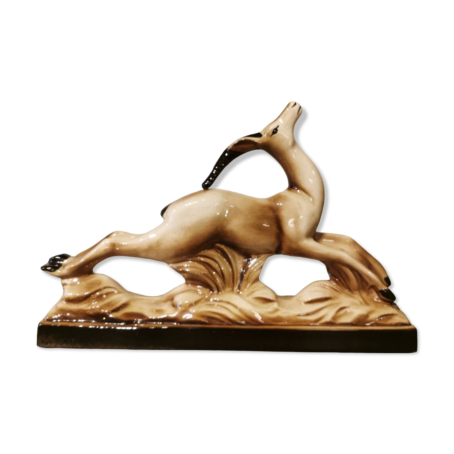 Art deco ceramic antelope