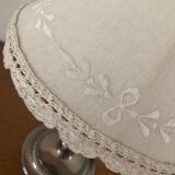 Vintage bedside lamp with chrome base