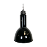 Industrial bauhaus black enamel pendant lamp, 1930s