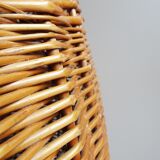 rattan basket with lid 70s