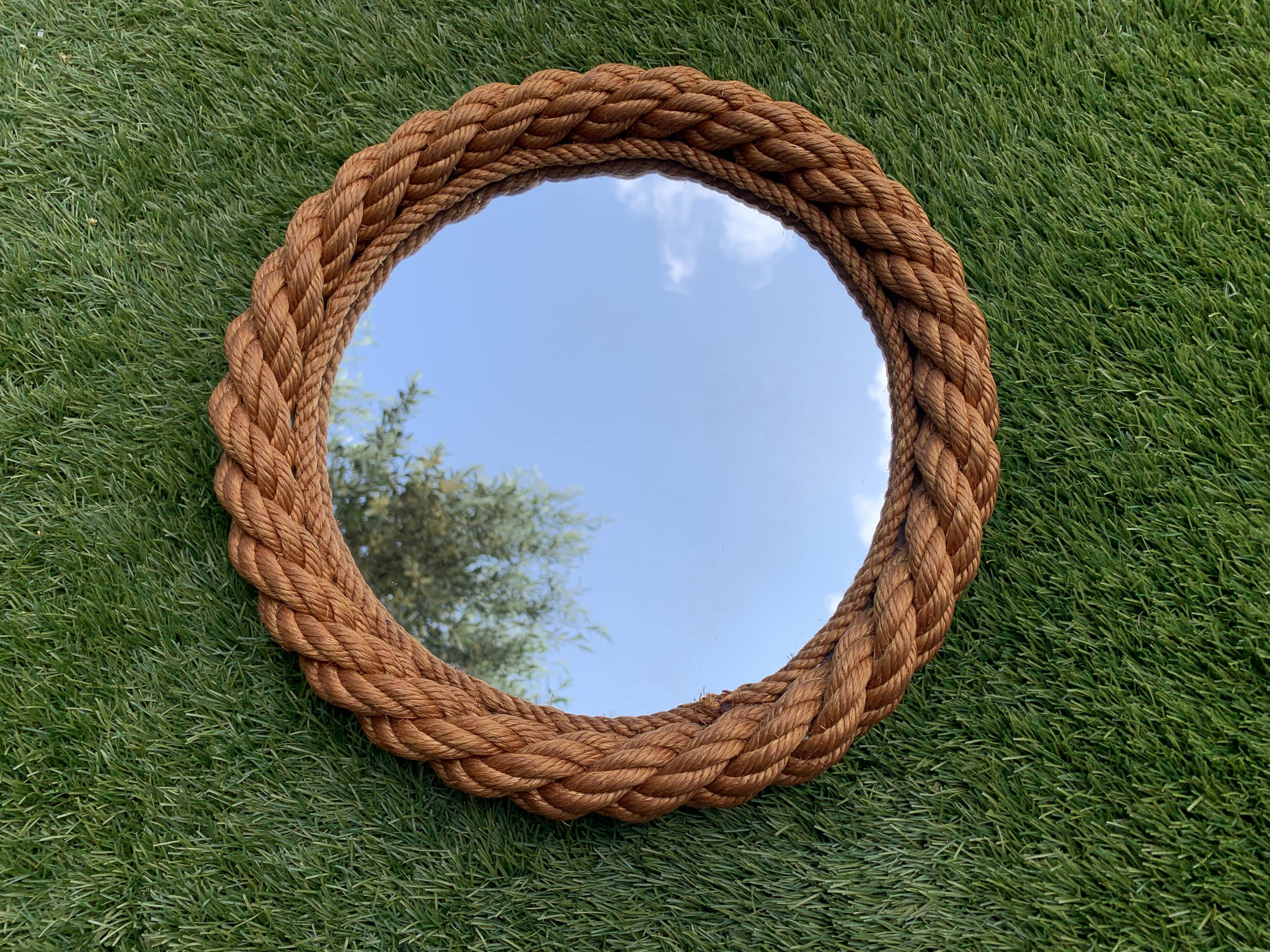 Design mirror in braided rope, 1960