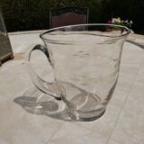 Set of a wine decanter and a glass water pitcher