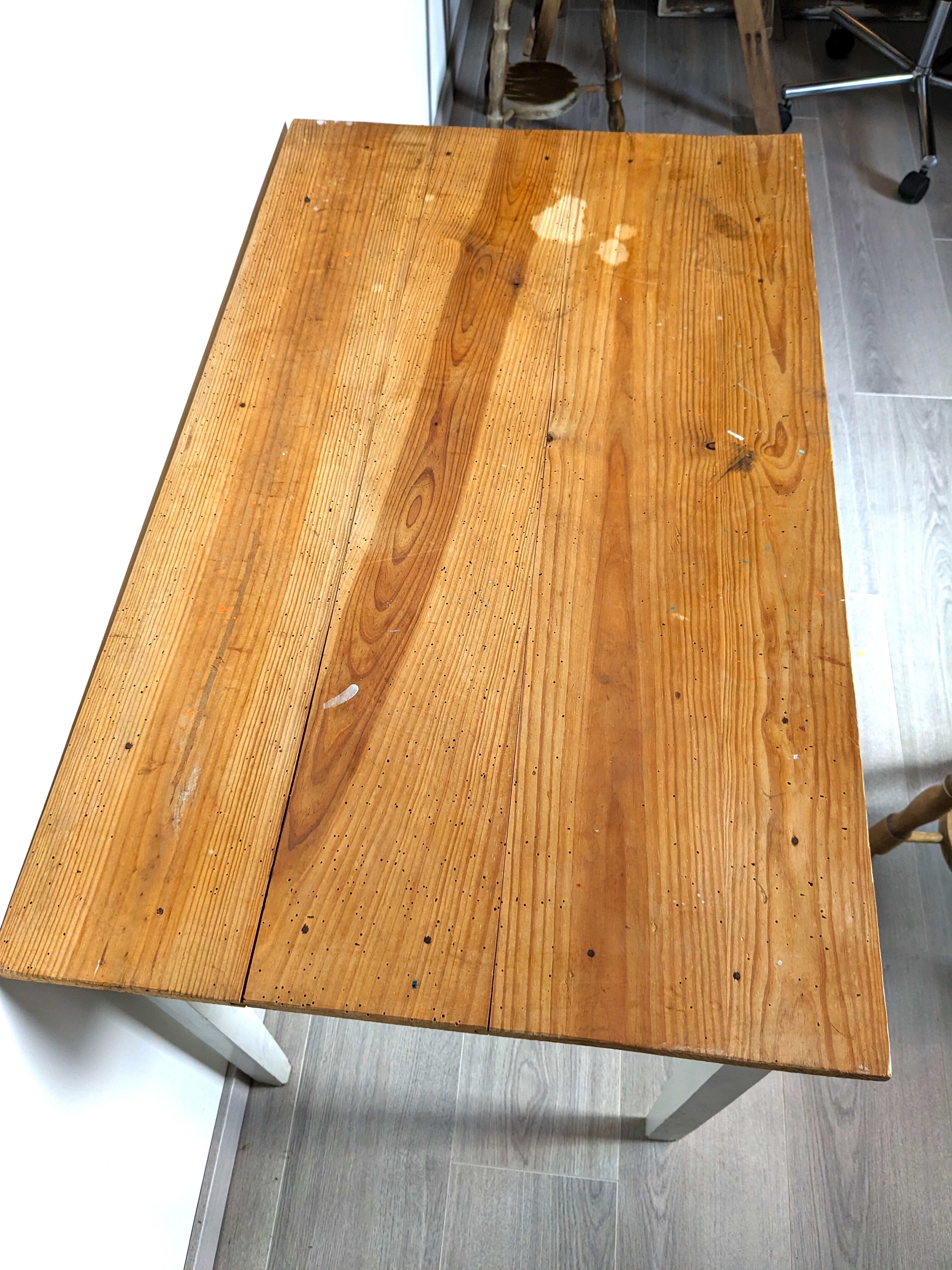 Old country pine side table