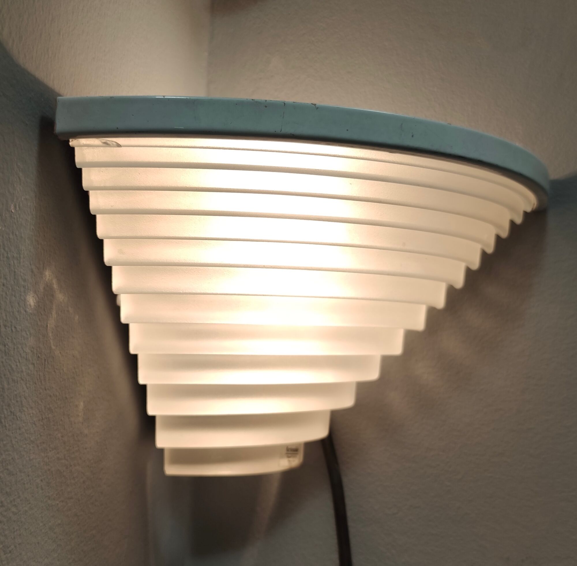 Pair of Postmodern Egisto Corner Sconces by Angelo Mangiarotti for Artemide