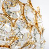 Golden brass chandelier, Sciolari design by Palwa, Germany, 1970s