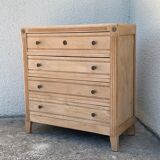 Parisian art deco chest of drawers raw wood