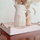 Presentation tray in raw and pink wood