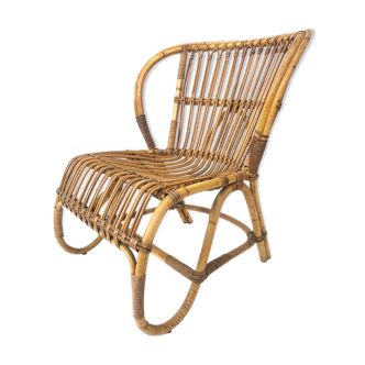 Van Rohe Noordwolde rattan chair, 1960