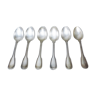 Set of six tablespoons with silver metal fillet