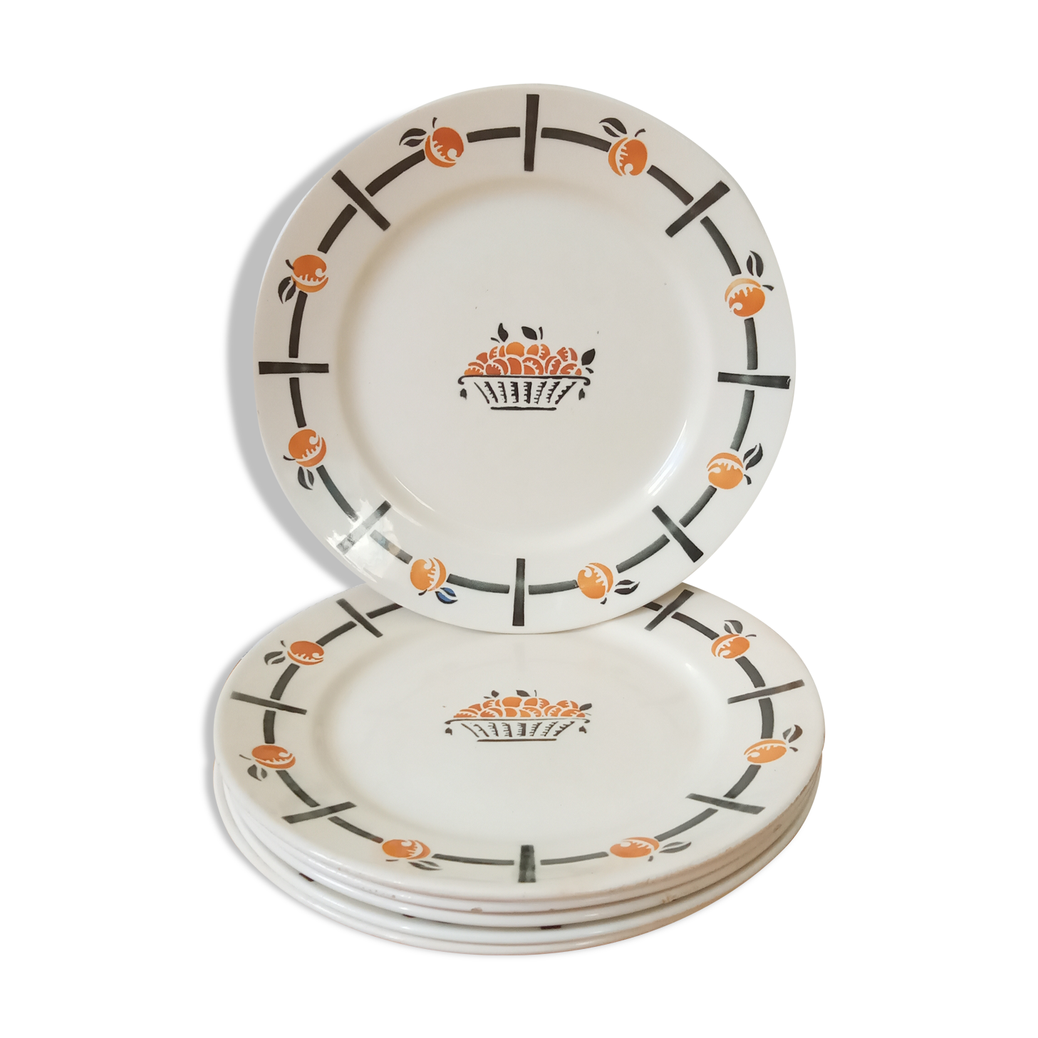 6 Art-Deco plates from Badonviller