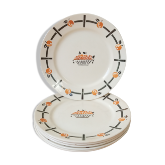 6 Art-Deco plates from Badonviller