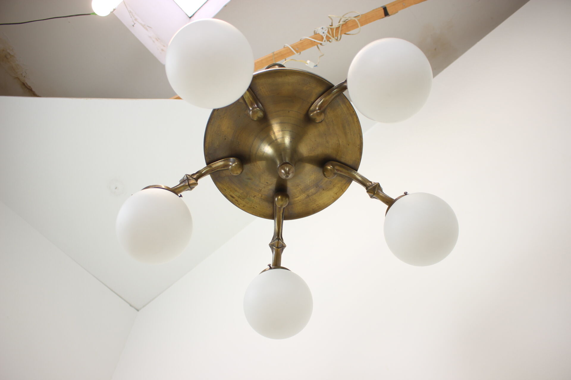 Art deco 5 flamming chandelier 1930s