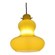 Yellow opaline pendant light 1960