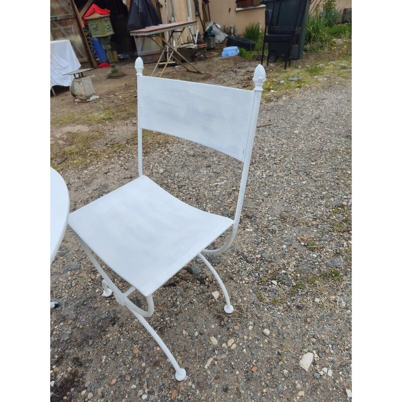 Wrought iron garden furniture