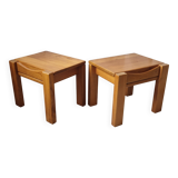 Pair of Regain elm bedside tables