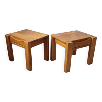 Pair of Regain elm bedside tables