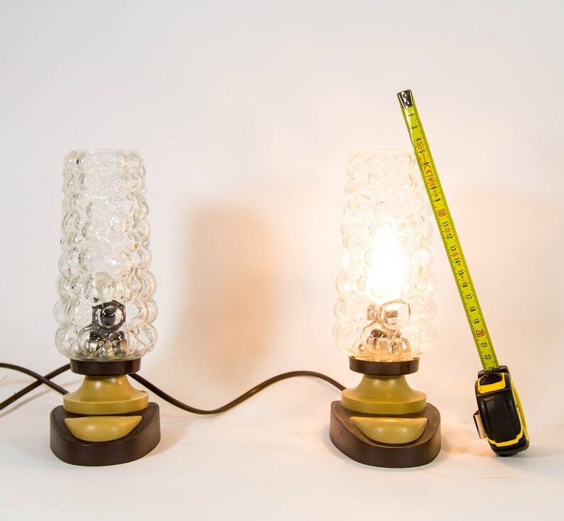 Set of 2 bedside lamps German design of the 60s