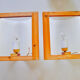 Pair of Mediterranean wall lamps, pine and methacrylate, 1980, Spain
