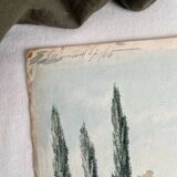 Old watercolor rural landscape dated 1885