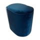 Velvet pouf, duck blue