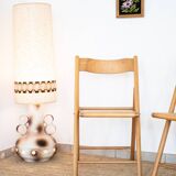 Pair of cane and beech chairs