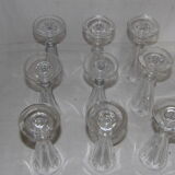 Baccarat 9 flutes a champagne en cristal XIXeme modele d'harcourt