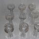 Baccarat 9 flutes a champagne en cristal XIXeme modele d'harcourt
