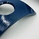 Lot de 4 coquetiers design en céramique bleue signés Malice
