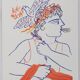 Alekos fassianos: athlete and dove of peace, signed lithograph