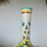 Italy vase in ceramic floral motif 60s