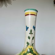 Italy vase in ceramic floral motif 60s