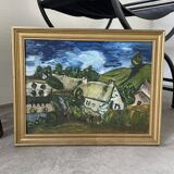 Peinture à l’huile Chaumes de Cordeville