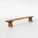Rustic Low Bench in Wood, France, 1850s